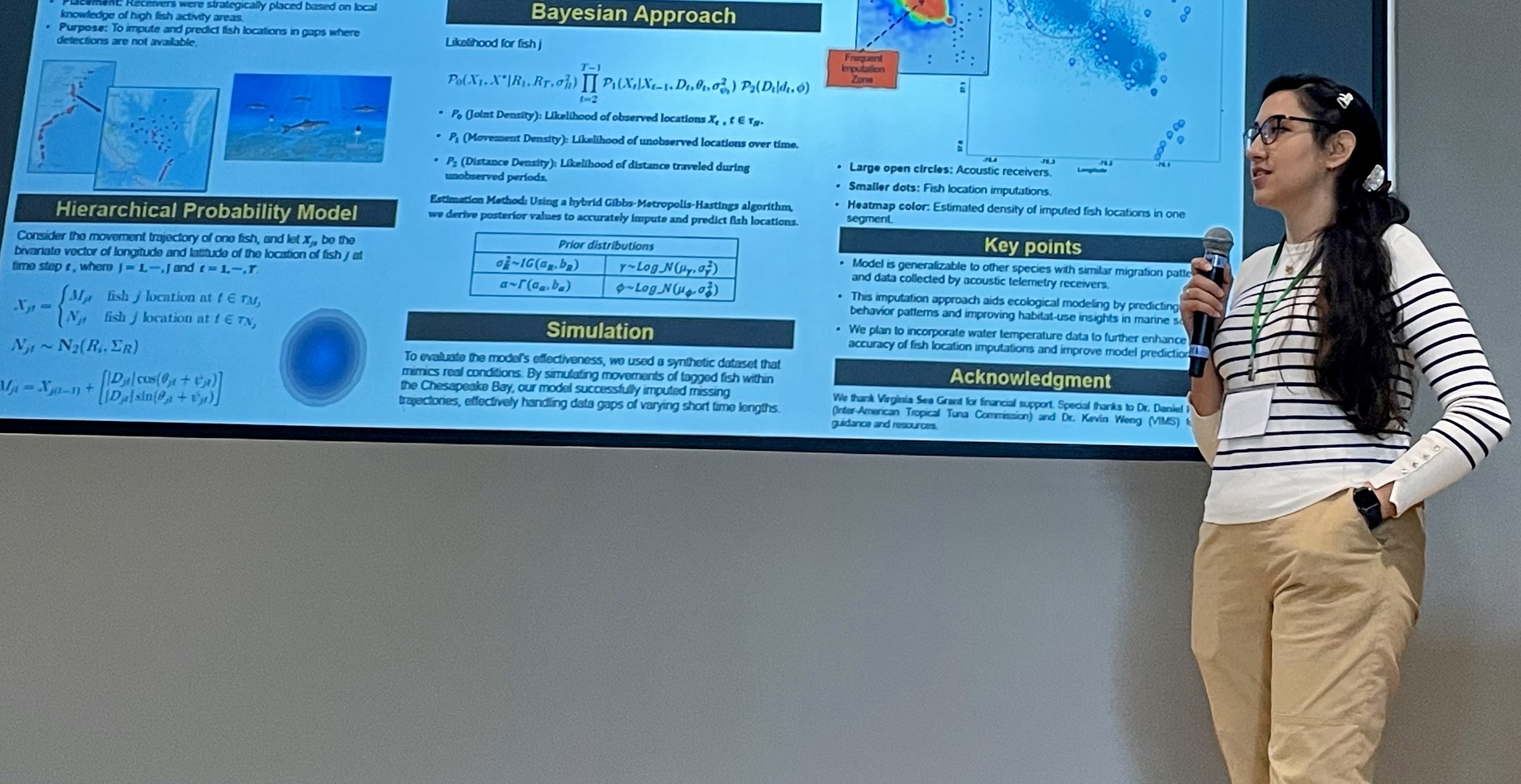 Mahshid presenting at a conference
