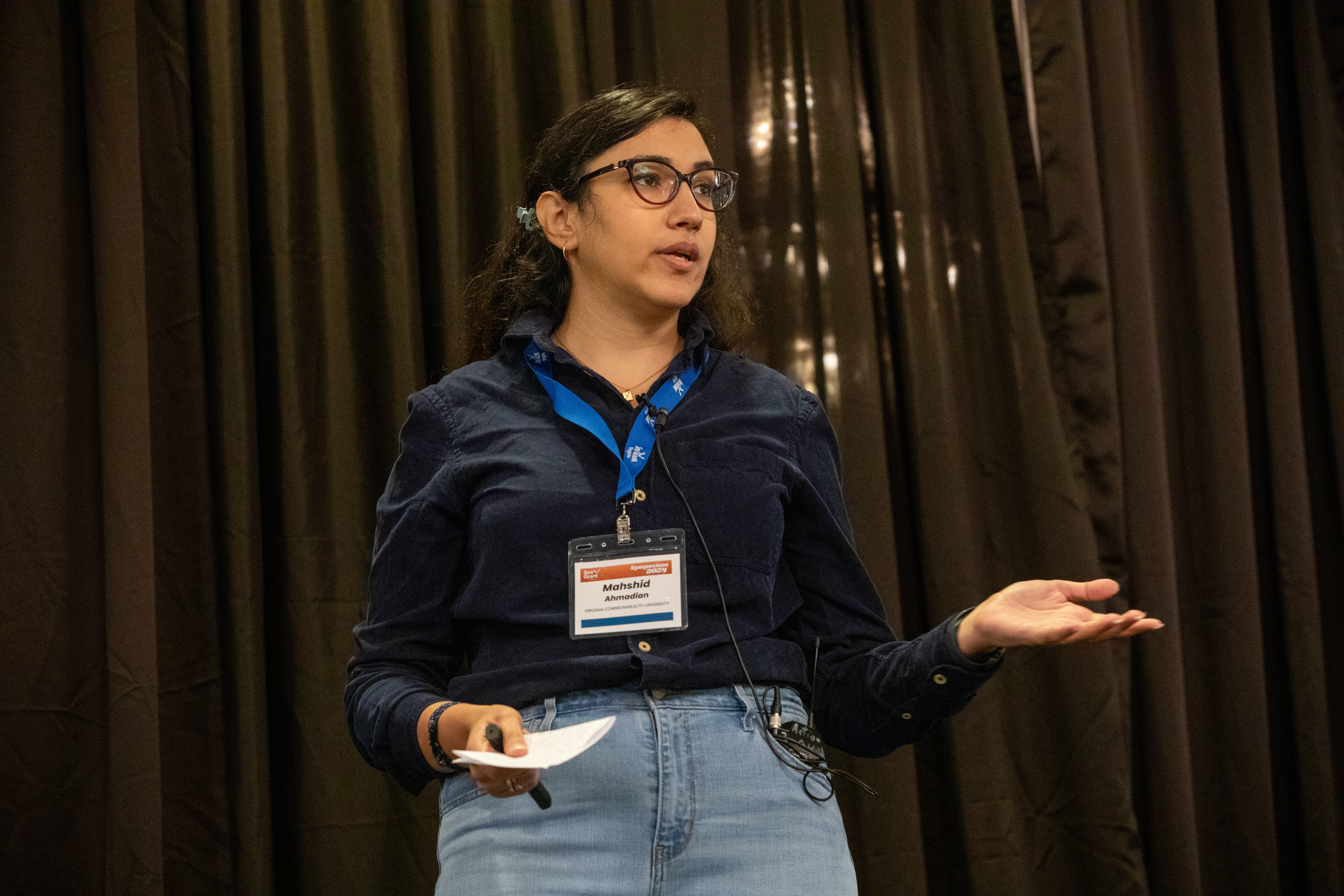 Mahshid presenting research data science